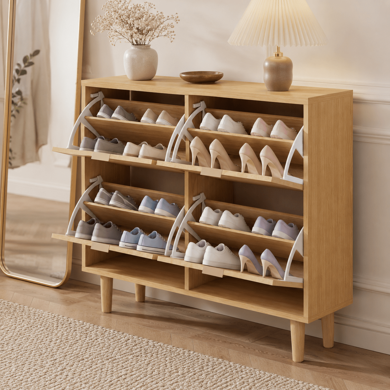 The Wexford Rattan Shoe Cabinet - Rattan shoe cabinet UK