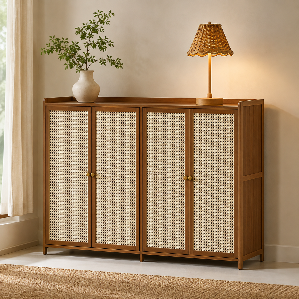 The Wilton Rattan Lamp