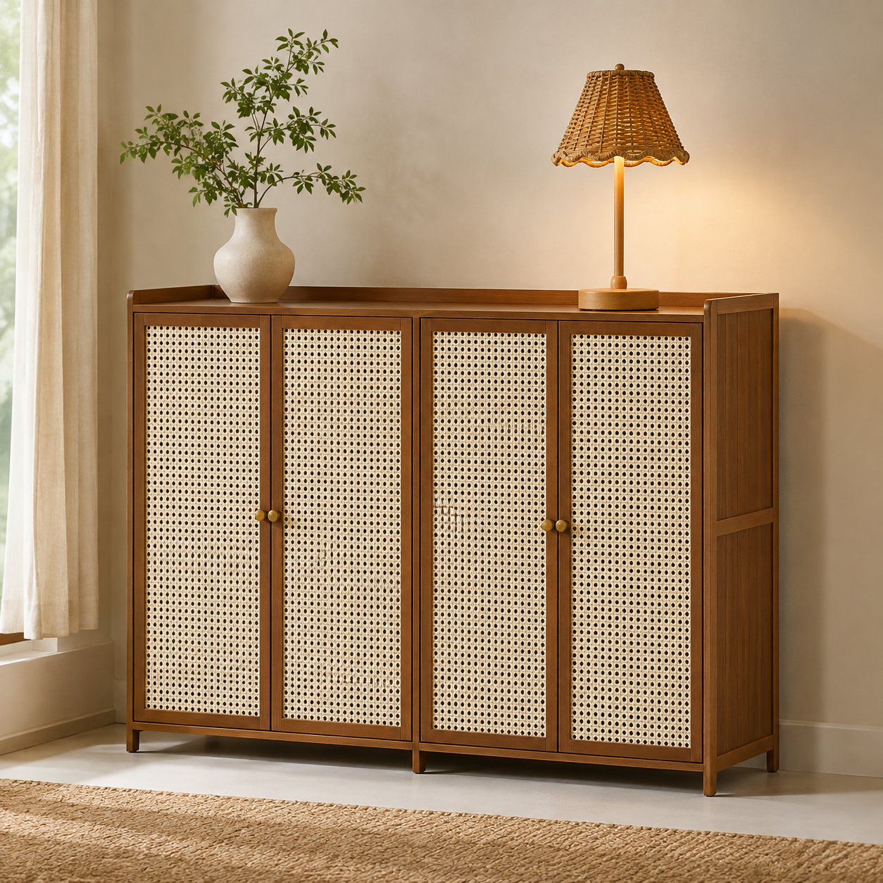 The Wilton Rattan Lamp