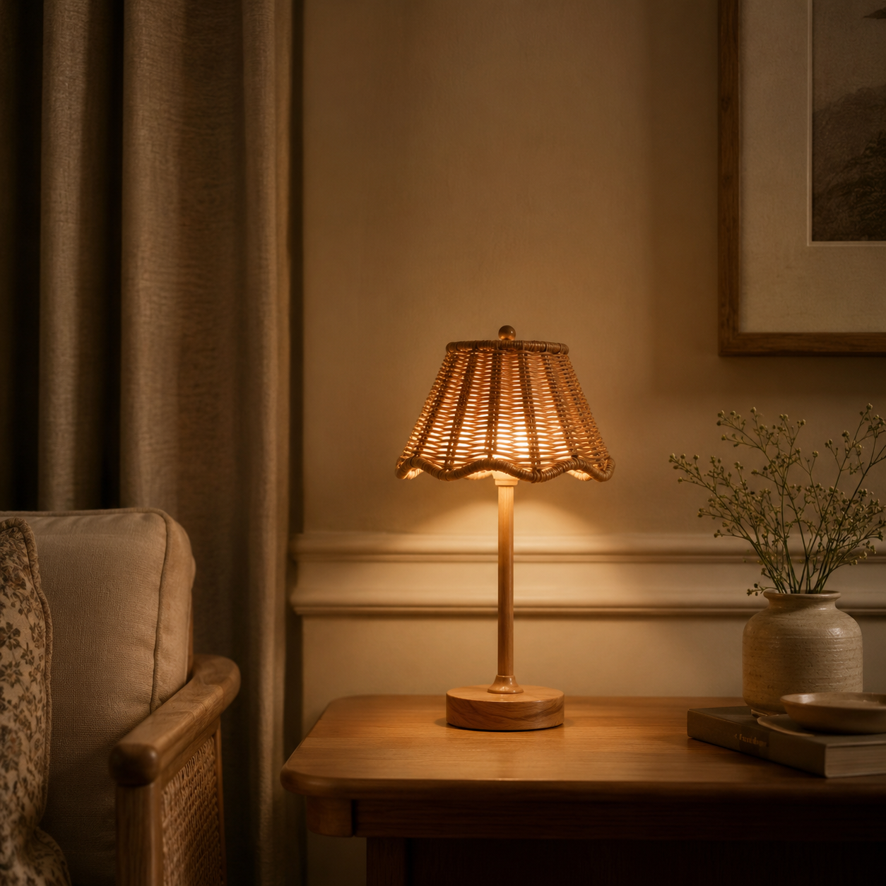 The Wilton Rattan Lamp